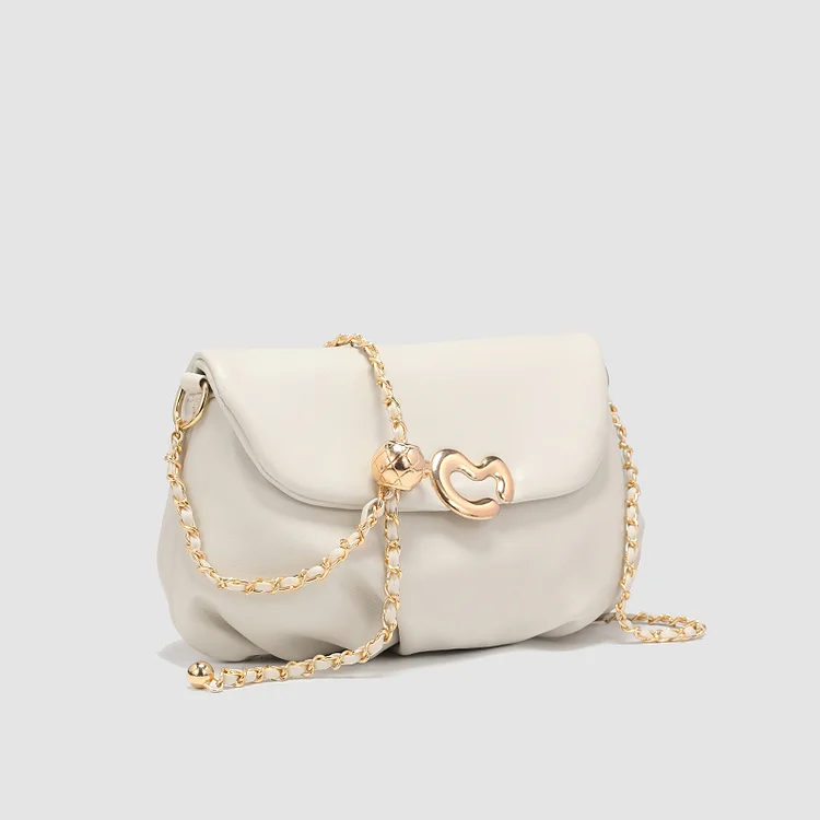Heart White Chain Cloud Handbag