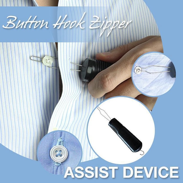 Button Hook Zipper Assist Device