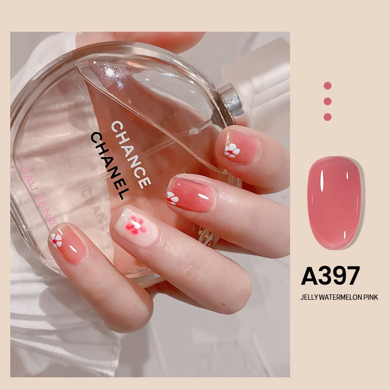 Maychao Ml Transparent Jelly Gel Nail Polish Pink Gel Semi Permanent Polish Top Coat Soak Off