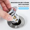 Bouchon universel de fuite de t&ecirc;te d'eau de lavabo