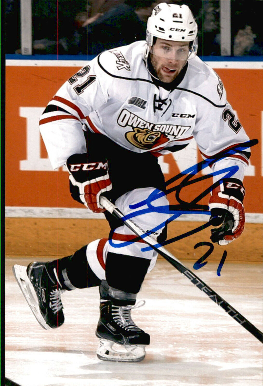 Jonah Gadjovich SIGNED 4x6 Photo Poster painting OWEN SOUND ATTACK / SAN JOSE SHARKS #4