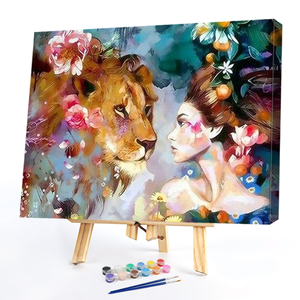 

40*50CM - Paint By Numbers - Beauty Lion, 501 Original