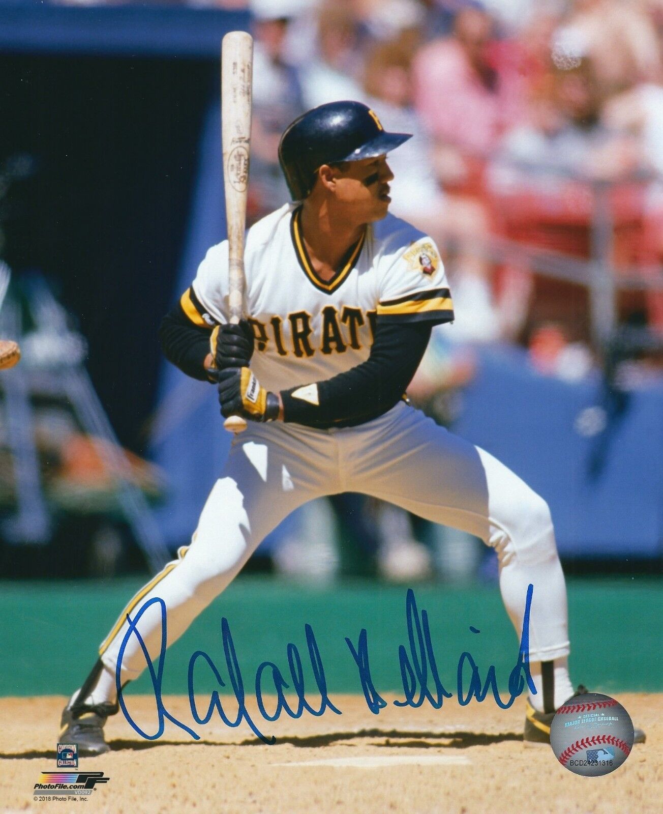 Signed 8x10 RAFAEL BELLIARD Pittsburgh Pirates Autographed Photo Poster painting w Show Ticket