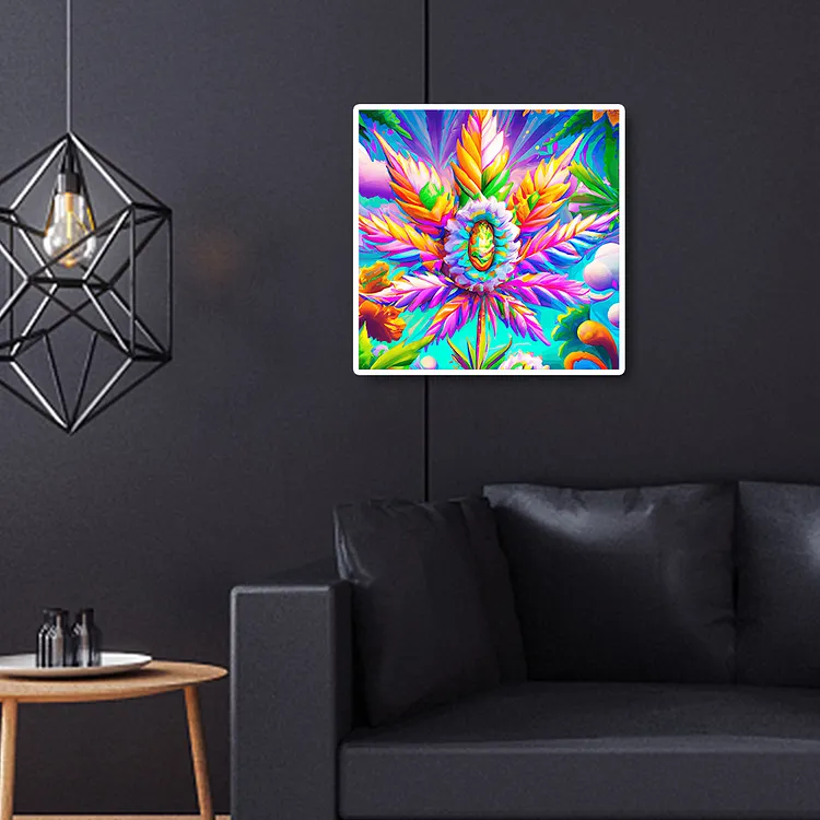 Marijuana Leaf 5D Diamond Painting Kit – 12x16 Inch, DIY Cannabis Art, Rhinestone Embroidery Craft - View #12