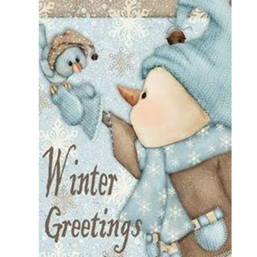 

Snowman - Round Drill Diamond Painting - 30*40CM, 501 Original