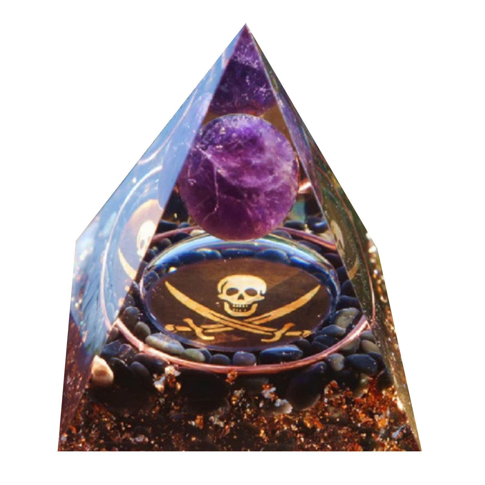 

6cm Skull Energy Generator Crystals Chakra Pyramid, 501 Original
