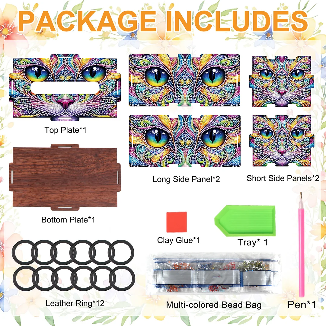 Wooden Diamond Painting Tissue Box for Home and Office Decoration (ZJH024)