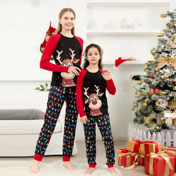 Christmas discount lights pajamas