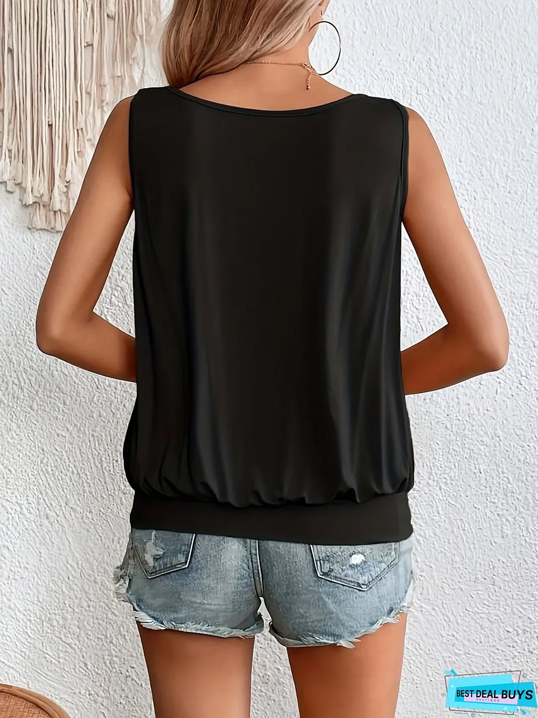 Full Size Ruched Scoop Neck Tank