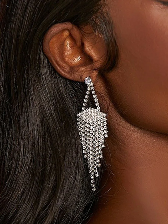 Tassel Rhinestone Earrings
