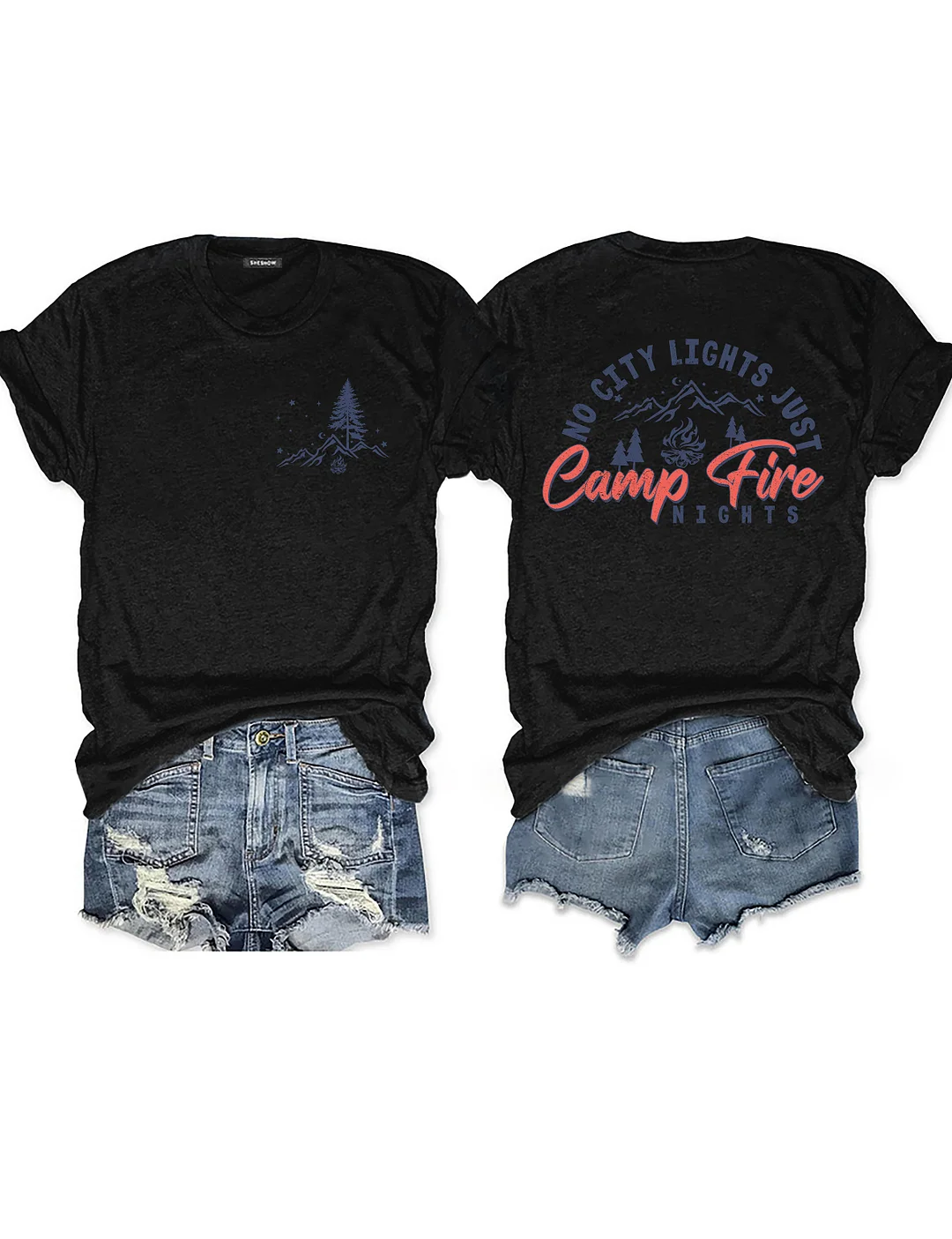 No City Lights Just Campfire Nights T-shirt