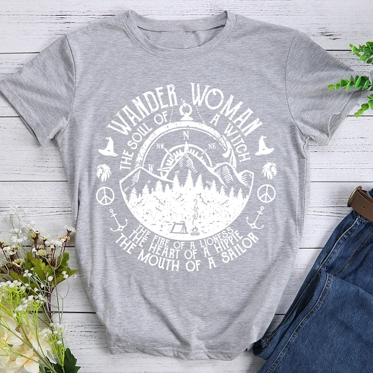 Wander Camper Hiking   T-shirt Tee -607572-Annaletters
