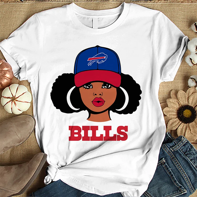 Buffalo Bills Women's White Relaxed T-Shirt