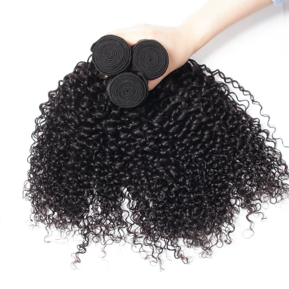Brazilian Virgin Hair Deep Curly Weave 4 Bundles Human Hair Bundles Curly Hair Extension