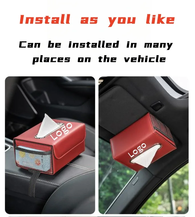 Car multifunctional folding tissue box