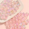 12mm Flashing Crystal Acrylic Square Beads DIY Jewelry