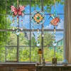 6Pcs DIY Diamond Painting Wind Chimes Crystal Window Suncatcher Craft Set Birthday Gifts Home Garden Decor