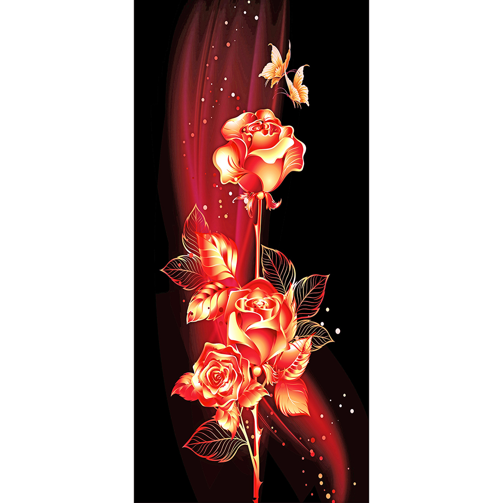 

40*80CM - Round Drill Diamond Painting - Rose, 501 Original