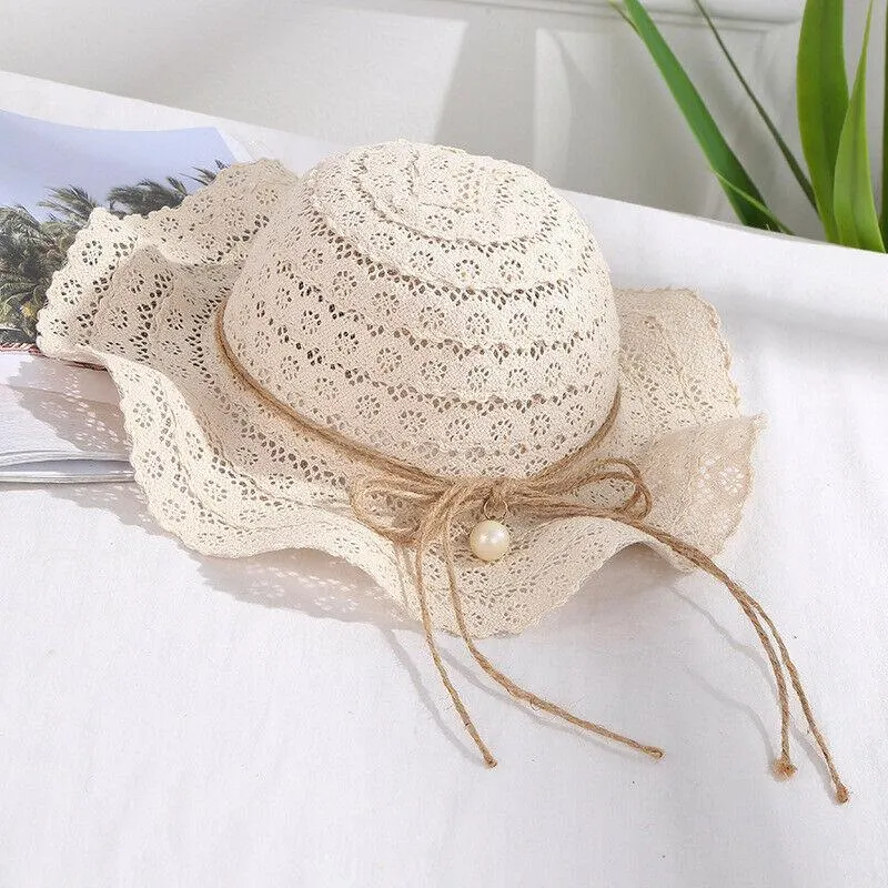 2019 Baby Summer Accessories Holiday Baby Kids Boy Girl Hat Breathable Hat Beach Straw Sun Hat Hollow Out Lace Up Bandage Cap