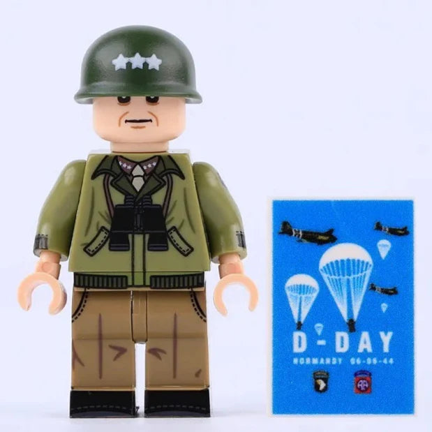 WW2 US Lieutenant General Omar Bradley Custom Military Minifigure Minifigure Bricks monstertoys