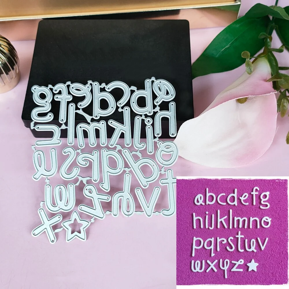Graffiti Lowercase 26 alphabet combination cutting metal die decoration for scrapbook punching card cutting DIY process edge