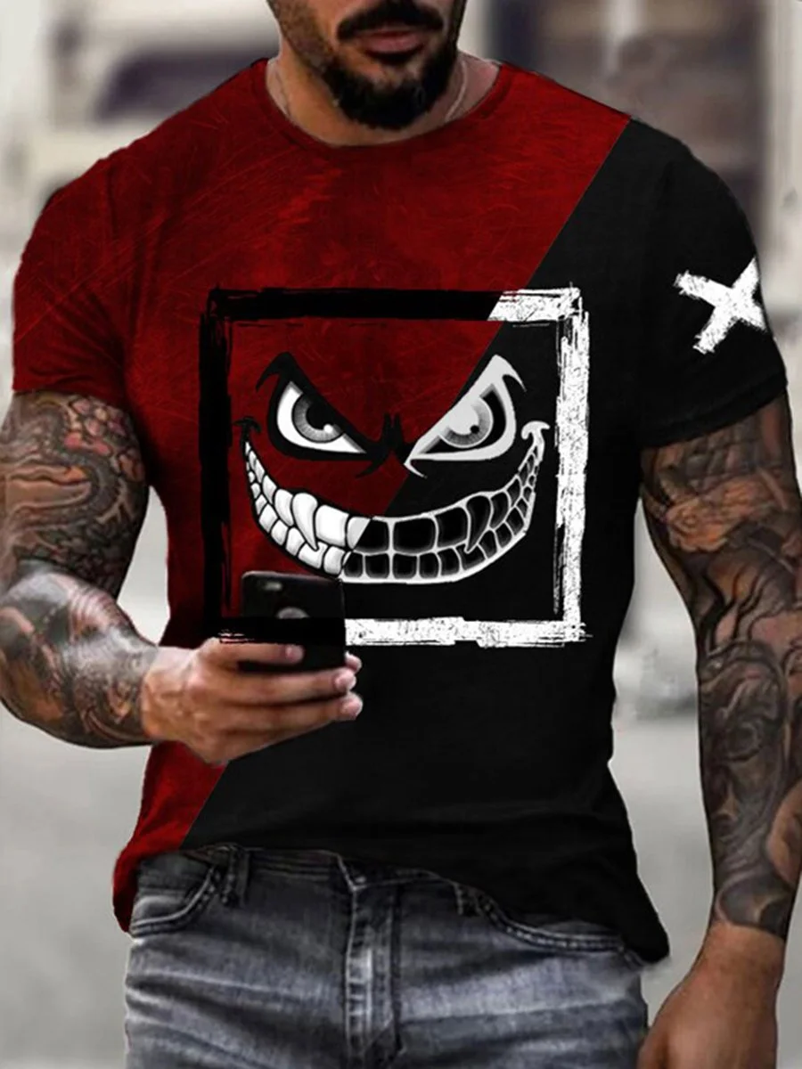 men's casual round neck short sleeve