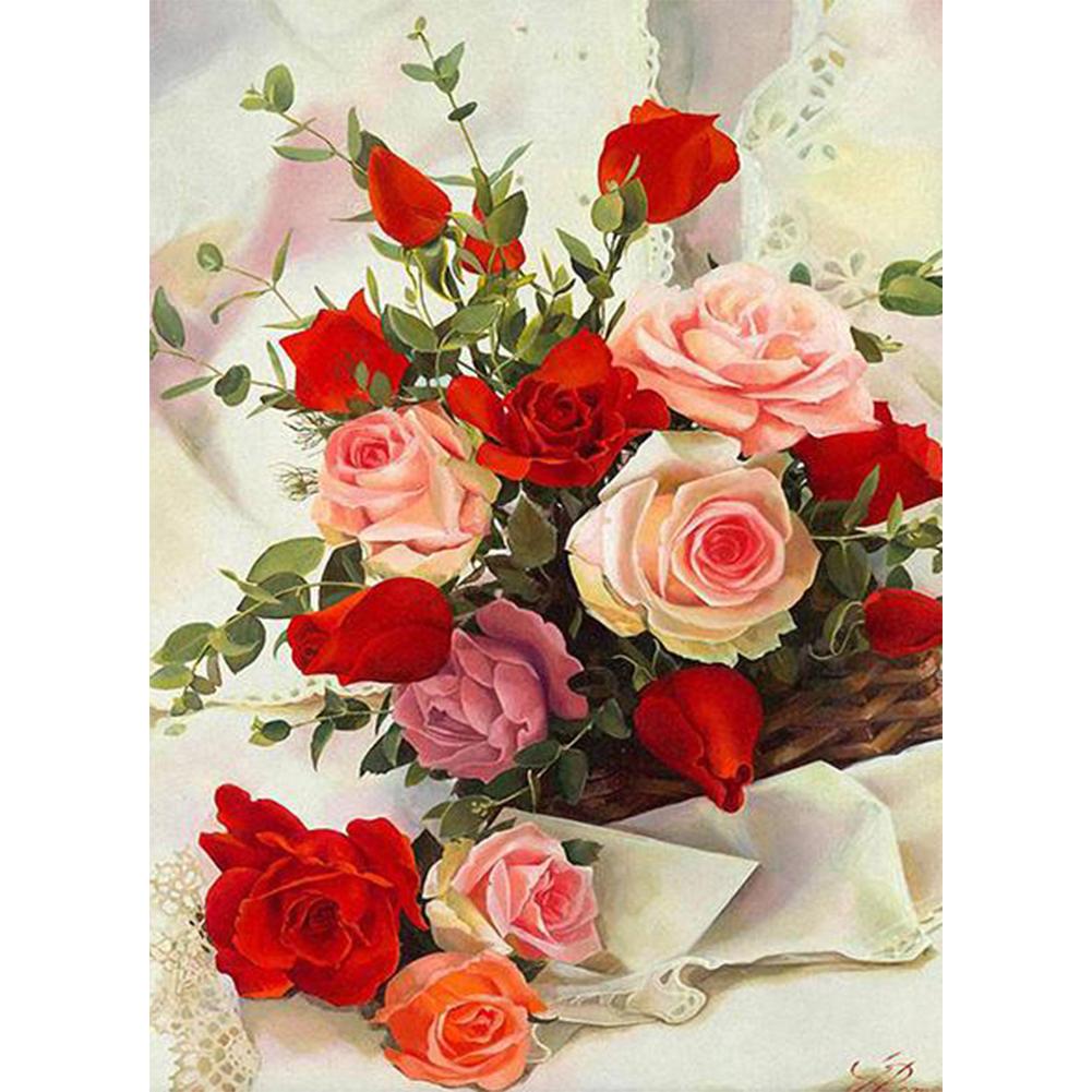 

(Multi-Size) Flower - Round/Square Drill Diamond Painting - 30*40CM, Round diamond, 501 Original