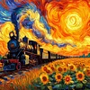 Diamond Painting-5D Full Round Drill Little Train(40x40cm)