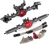  Aluminum Alloy CNC Front Rear Axle Set 30T/8T for 1/10 RC Crawler Axial AR44 SCX10 II 90047 90046 AX90060 Builders Kit Upgrade (Gray)