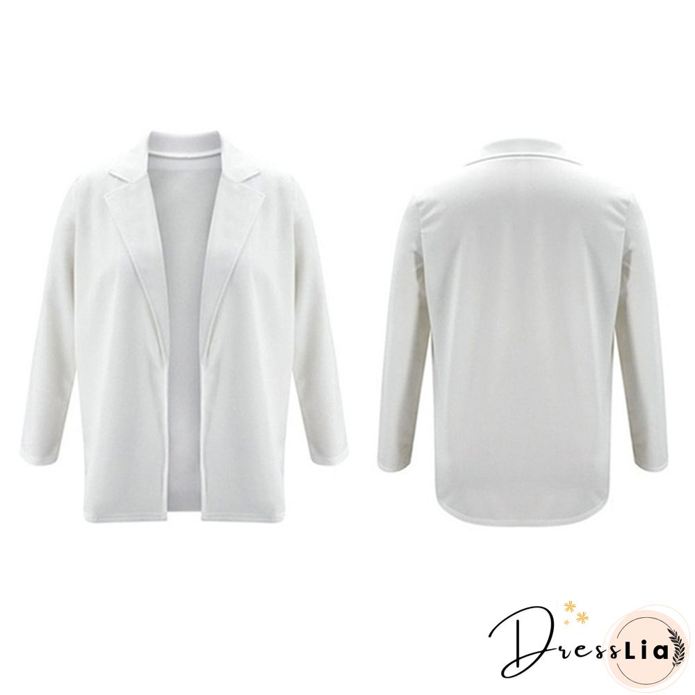 Women's Cardigan Jackets Coat Autumn Spring Fashion Long Sleeve Open Front Solid Color Casual Oversized Long Blazer