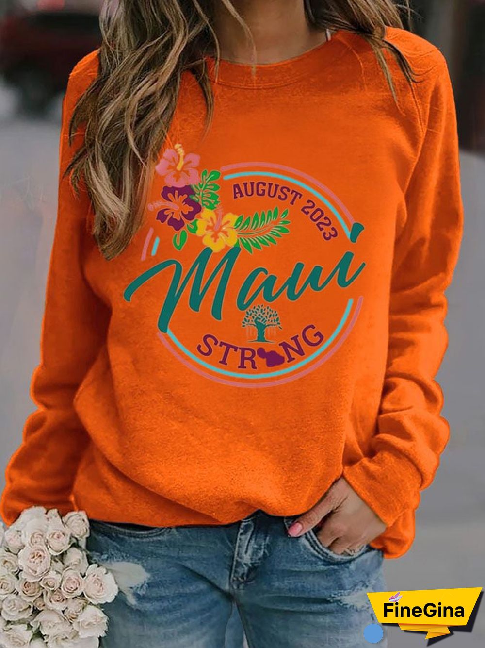 Women'S Maui Strong Print Casual Print Sweatshirt