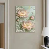 DIY Pearl Painting Pink Lotus for Home Decor with Frame(30x40cm)