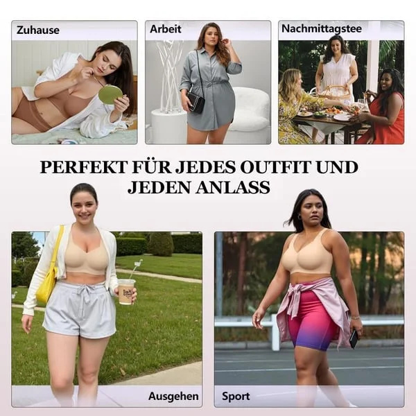 🔥Neuester bequemer, b&uuml;gelloser Vollschalen-BH aus glattem Jelly-Material 👍Verabschieden Sie sich von h&auml;ngenden Br&uuml;sten!