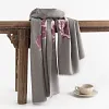 Purple Floral Grey Autumn Winter Shawl Scarf