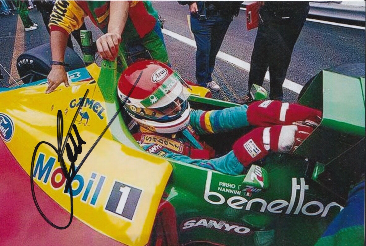 EMANUELE PIRRO HAND SIGNED BENETTON F1 6X4 Photo Poster painting 2.