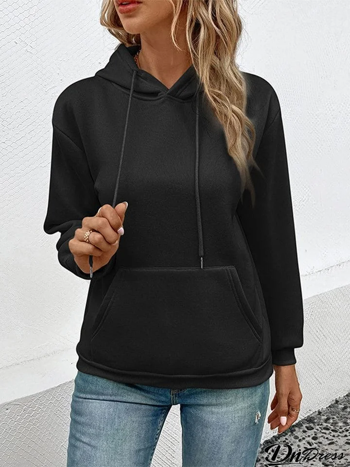 Long Sleeve Front Pocket Hoodie