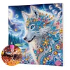 Framed Diamond Painting - Special Shaped - Wolf (25x25cm)