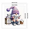 Gnome Reading Newspaper-11CT Stamped Cross Stitch 40*40cm/15.75*15.75in