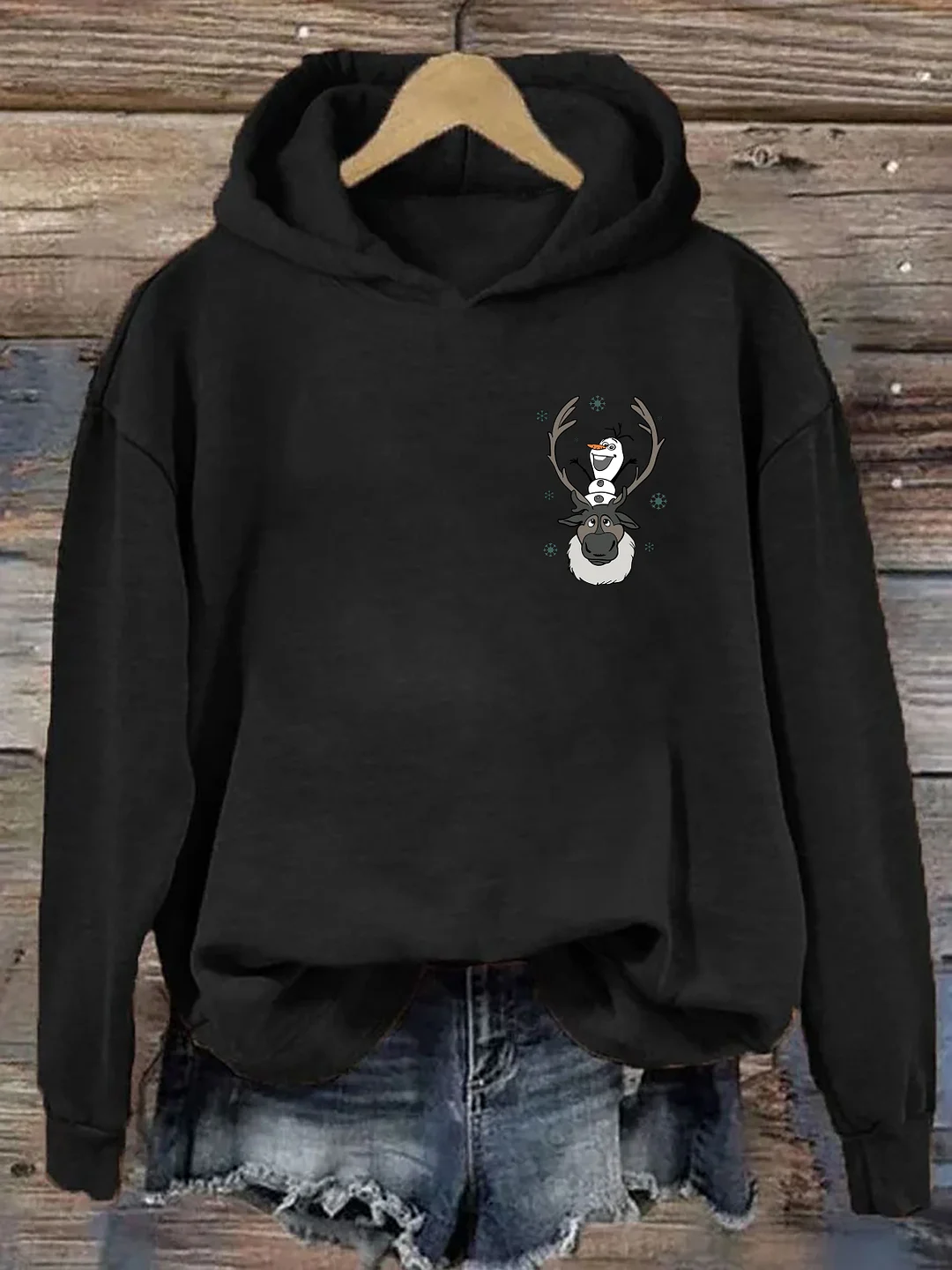 Snowman And Reindeer Christmas Hoodie