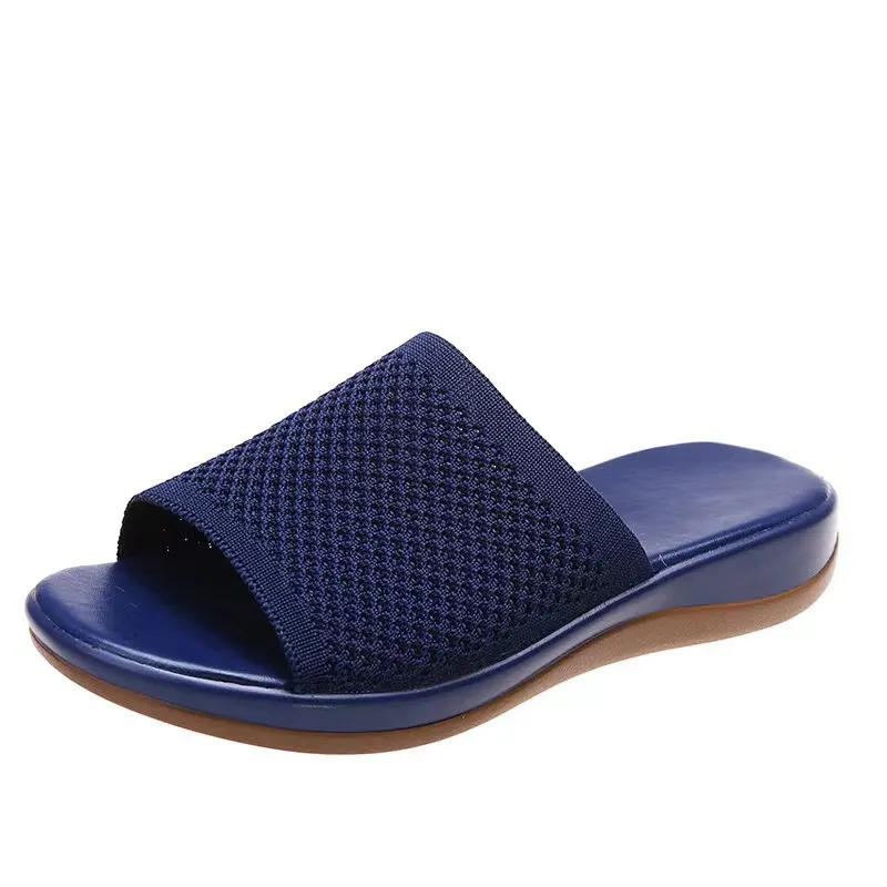 Breakj Breakj Summer New Large Size Women's Shoes Casual Flying Shoes Soft Polyurethane Lightweight Flat-Bottomed Slippers Women