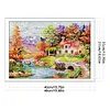 Autumn Cabin-14CT Stamped Cross Stitch 48*35cm/18.9*13.78in tapestrymarket