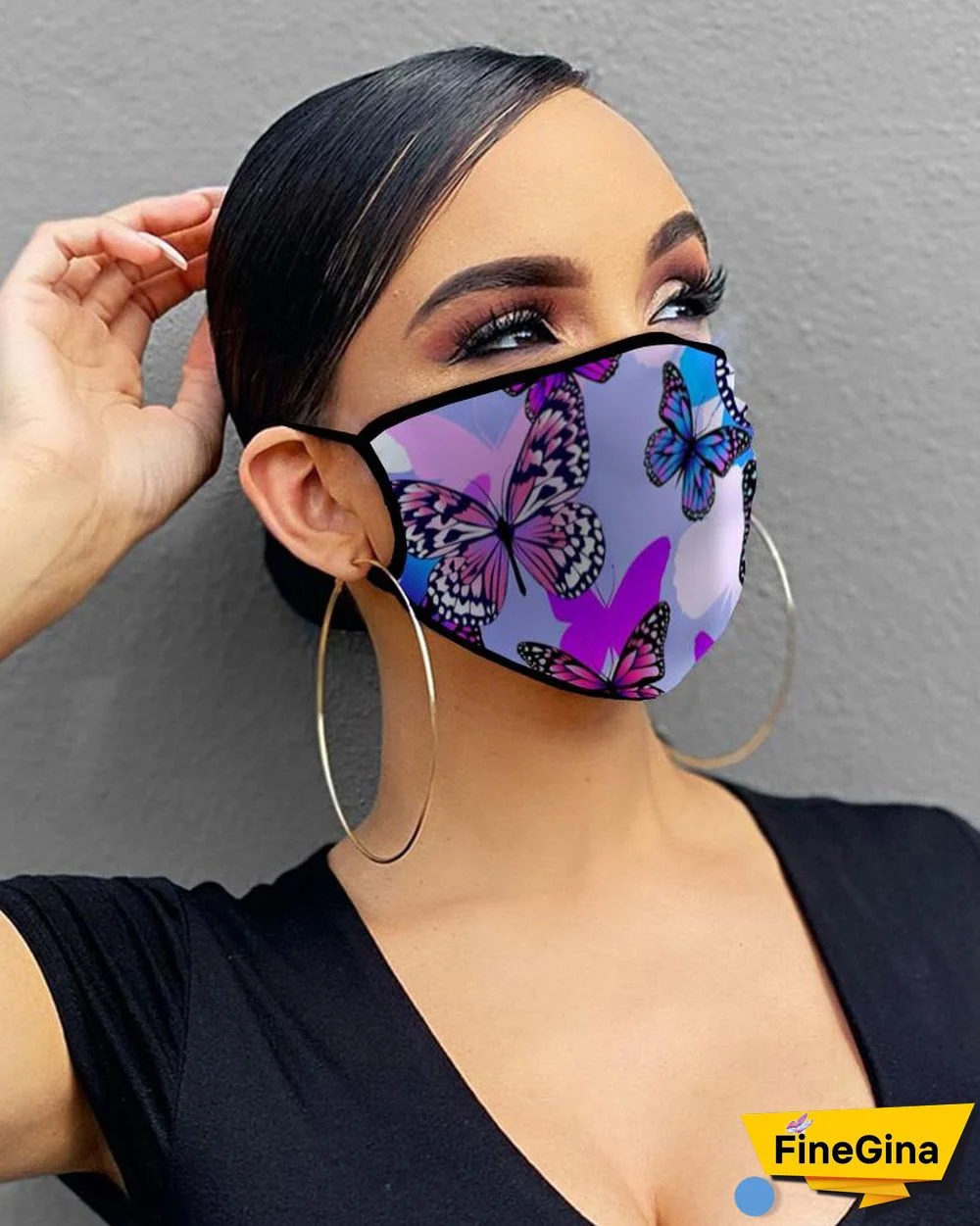 Butterfly Print Breathable Mouth Mask Washable And Reusable