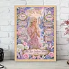 Winter Pink Gown Prayer Lady Special Shaped 5D DIY Partial Drill Diamond Painting Kits for Adults Beginners Home Decor Diamond Dots Paintings Diamond Art Kit 11.81x15.75inch