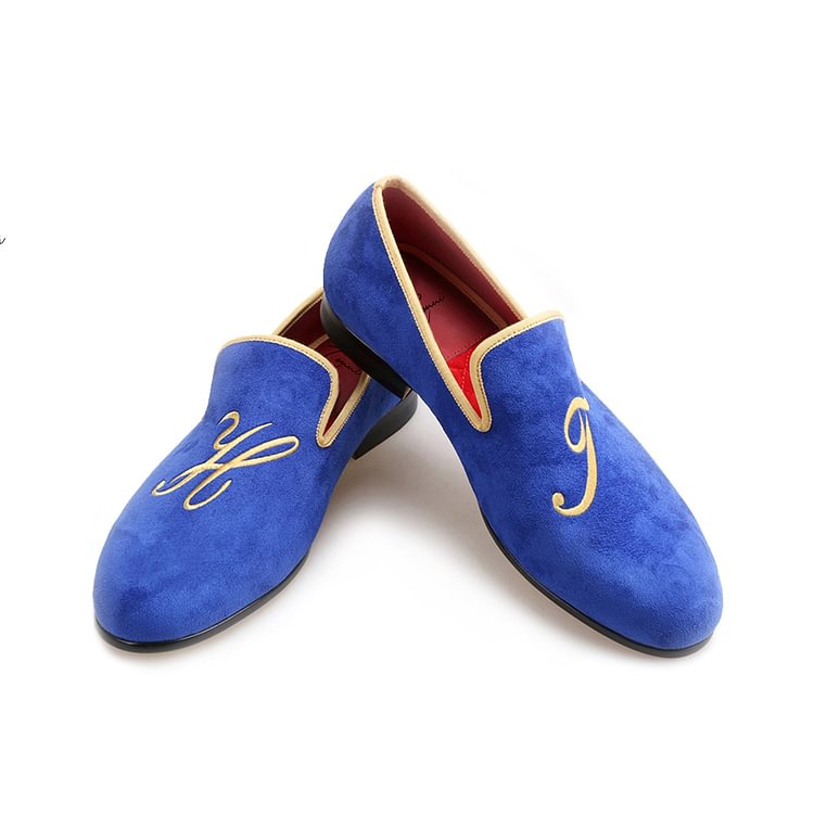 JH Blue Suede Loafers