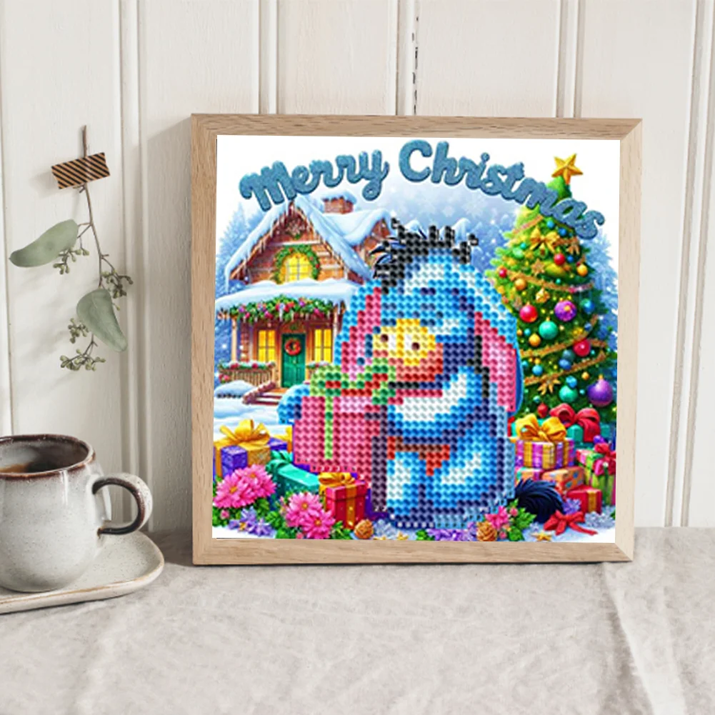 12pcs Cartoon DIY Mini Round Diamond Painting Set Desktop Decor No Frame15x15cm