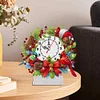Diamond Painting Acrylic Christmas Cardinal Clock for Home Office
