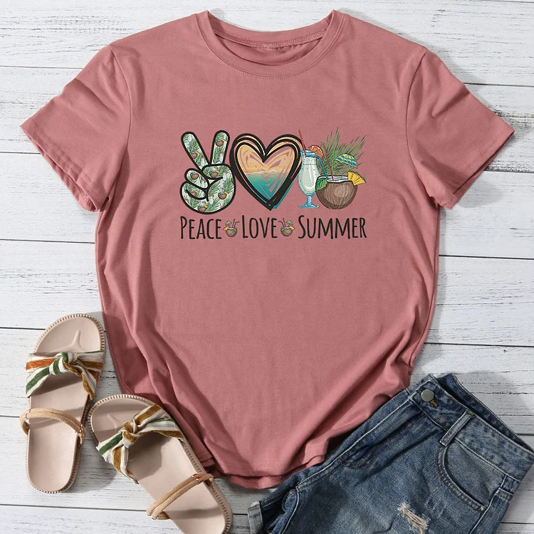 Peace love summer T-shirt Tee-013752