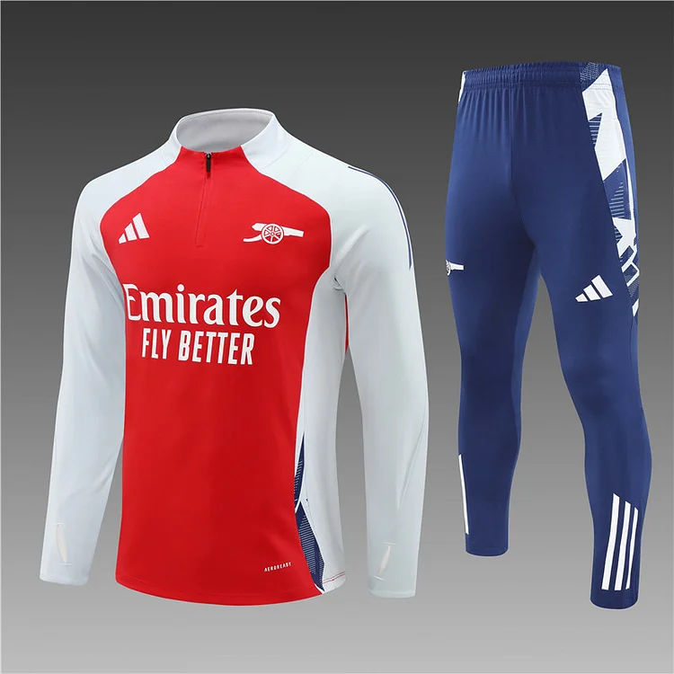 2024-25 Arsenal Red Half-Pull Training Jersey