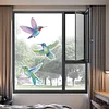 6pcs Diamonds Painting Birds Christmas Atmosphere Window Stickers For Home Decor