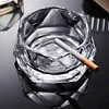 Beautifully Geometric Glass Ashtray Windproof and dustproof Cigar Ashtray Multiple Colors Indoor Outdoor Practical
